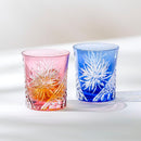 [ROCK GLASS] PAIR OF WHISKEY GLASSES EDO CHRYSANTHEMUM | EDO KIRIKO | KAGAMI CRYSTAL