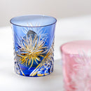 [ROCK GLASS] PAIR OF WHISKEY GLASSES EDO CHRYSANTHEMUM | EDO KIRIKO | KAGAMI CRYSTAL