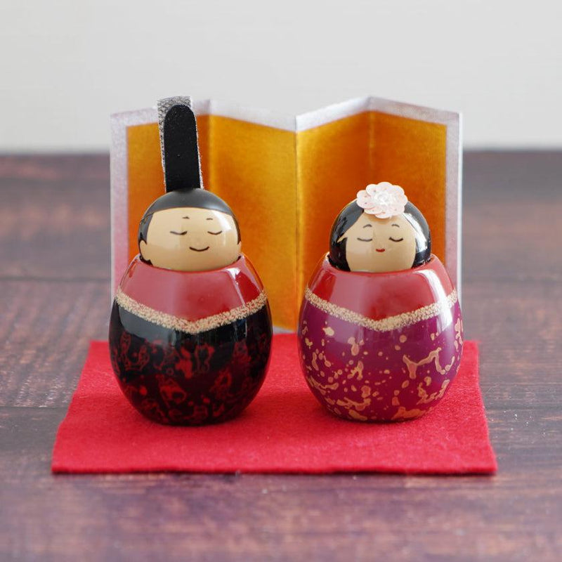 [DOLL] MINI HINA DECORATION (BLACK , RED) | YASUHARU MASUKAWA | TSUGARU NURI