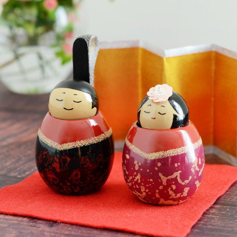 [DOLL] MINI HINA DECORATION (BLACK , RED) | YASUHARU MASUKAWA | TSUGARU NURI