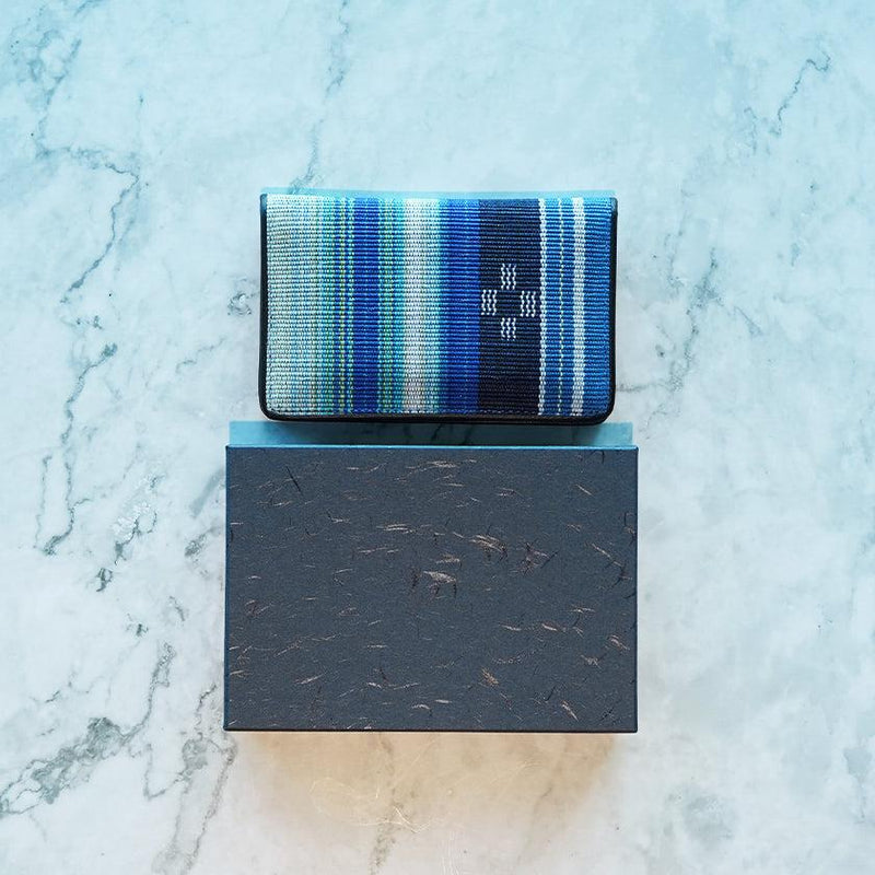 [CARD HOLDER]  MINAMIKAZE (BLUE) | YAEYAMA MINSAH (TEXTILES) | AZAMIYA