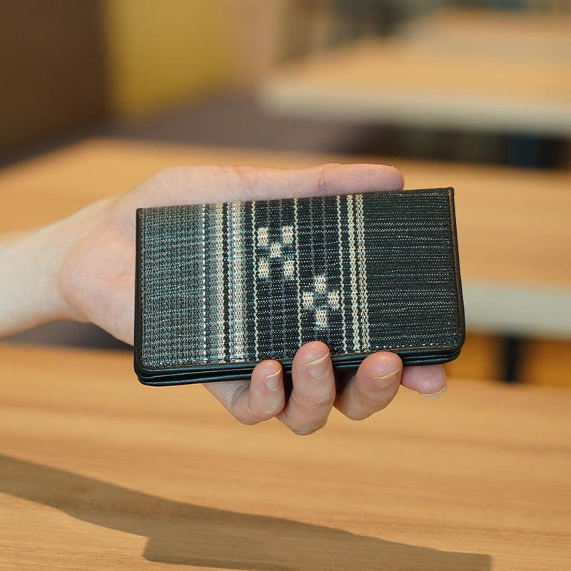 [CARD HOLDER]  YAKOBOKU (BLACK) | YAEYAMA MINSAH (TEXTILES) | AZAMIYA