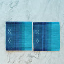 [COASTER] SEA GRADUATION 2-PIECE SET (LIGHT BLUE) | YAEYAMA MINSAH (TEXTILES) | AZAMIYA