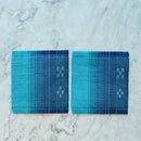 [COASTER] SEA GRADUATION 2-PIECE SET (LIGHT BLUE) | YAEYAMA MINSAH (TEXTILES) | AZAMIYA