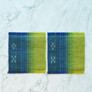 [COASTER] SEA GRADUATION 2-PIECE SET(YELLOW GREEN) | YAEYAMA MINSAH (TEXTILES) | AZAMIYA