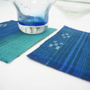 [COASTER] SEA GRADUATION 2-PIECE SET (BLUE-GREEN) | YAEYAMA MINSAH (TEXTILES) | AZAMIYA