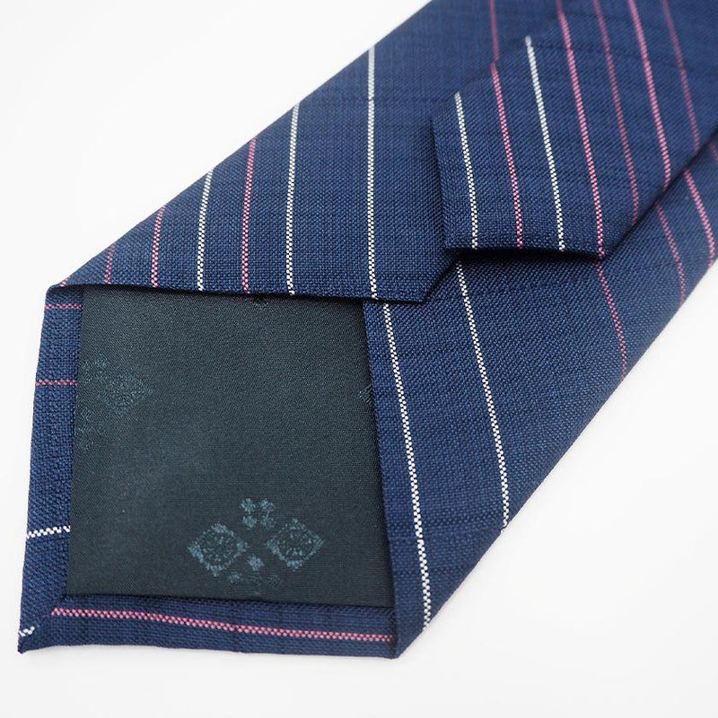 [TIE] PIN STRIPE (NAVY) | YAEYAMA MINSAH (TEXTILES) | AZAMIYA