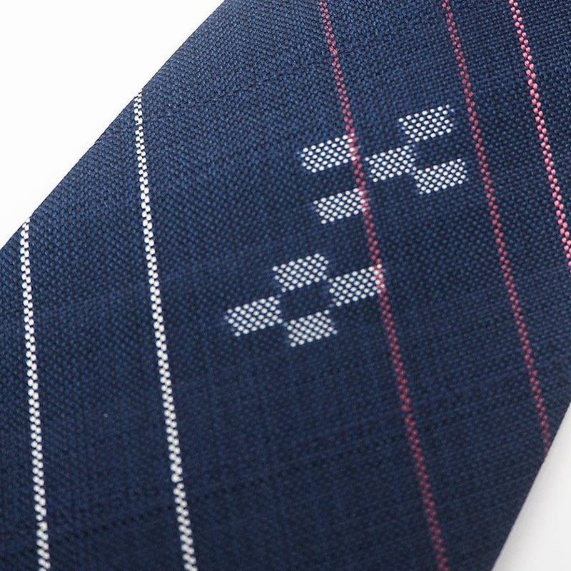 [TIE] PIN STRIPE (NAVY) | YAEYAMA MINSAH (TEXTILES) | AZAMIYA