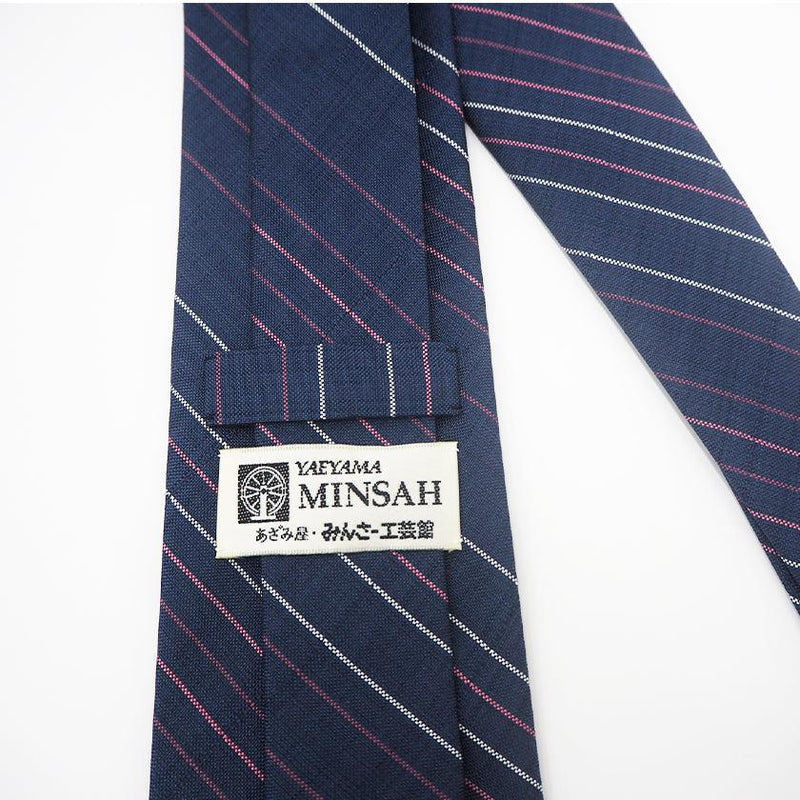 [TIE] PIN STRIPE (NAVY) | YAEYAMA MINSAH (TEXTILES) | AZAMIYA