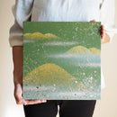 [ARTPANEL] SUMMER KIN-YAMA (GOLD MINE) GREEN L | GOLD AND SILVER DECORATIVE WORK| IPPINSHU