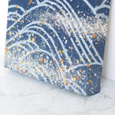 [ARTPANEL] SUMMER OH-NAMI (BIG WAVE) INDIGO S | GOLD AND SILVER DECORATIVE WORK| IPPINSHU