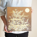 [ARTPANEL] AUTUMN AKI-KUSA (AUTUMN FLOWERS) BROWN L | GOLD AND SILVER DECORATIVE WORK| IPPINSHU