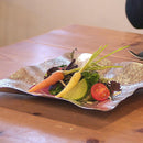 [LARGE PLATE (PLATTER)] SUZUGAMI 24×24 SAMIDARE | TAKAOKA BRONZE CASTING