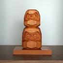 [DARUMA (DOLL)] STACKED DARUMA | HIROSHI WASHIZUKA | ICHII ITTO BORI (WOOD CARVING)