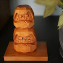 [DARUMA (DOLL)] STACKED DARUMA | HIROSHI WASHIZUKA | ICHII ITTO BORI (WOOD CARVING)