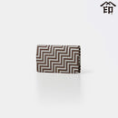 [CARD CASE] CHEVRON 7607 | KOUSHU INDEN (LACQUERED DEERSKIN CRAFTS)| INDEN-YA