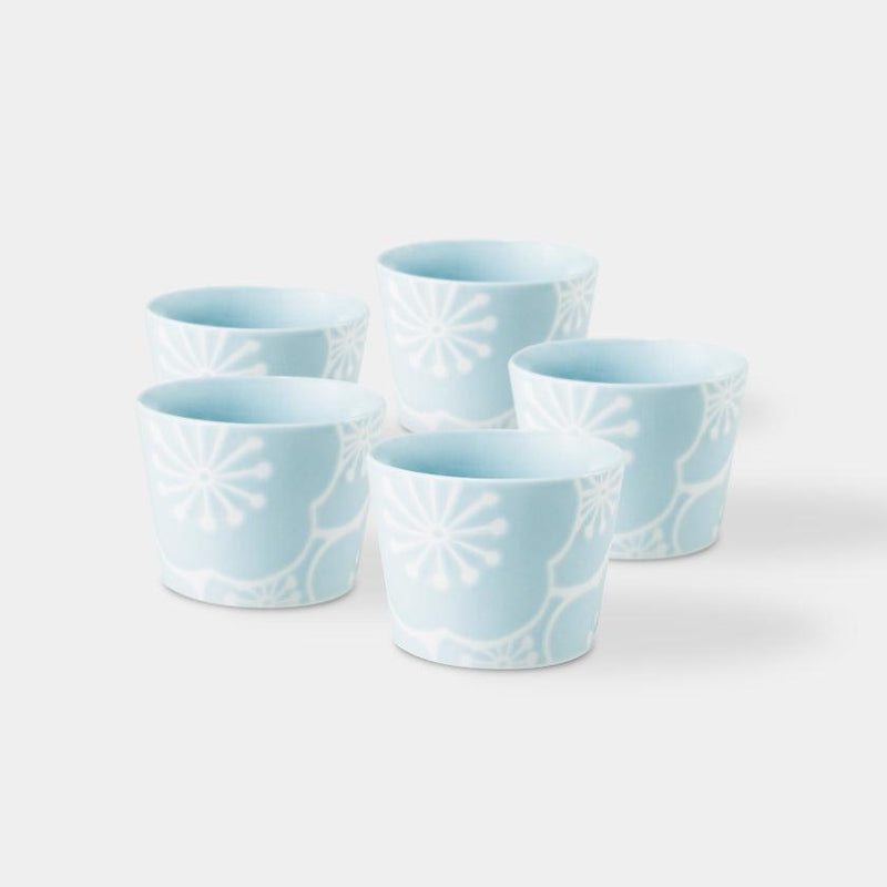 [BOWL] HAFURI PLUM (BLUE) SET OF 5 | HASAMI WARES| SAIKAI TOKI