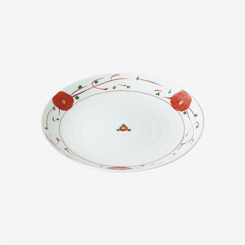 [DISH SETS] RED SMALL FLOWER SIZE 7 SET OF 3 (RED) | HASAMI WARES| SAIKAI TOKI