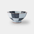 [RICE BOWL SETS] GRAY CHECKERED PATTERN SET OF 3 (LL) | HASAMI WARES| SAIKAI TOKI