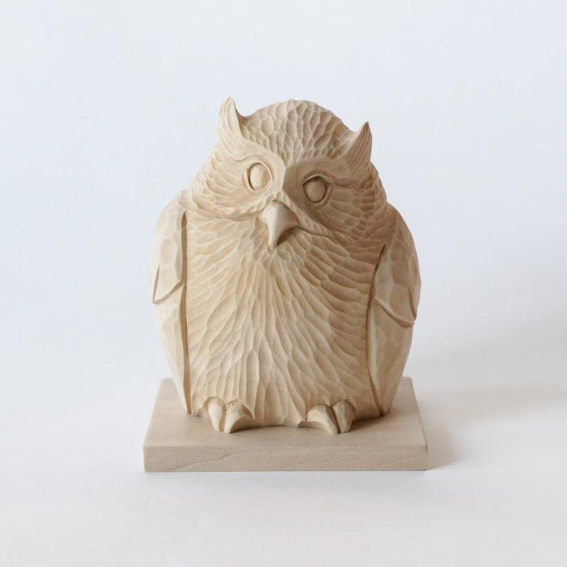[小雕像] Shimafukuro Owl（M）| Ainu工藝