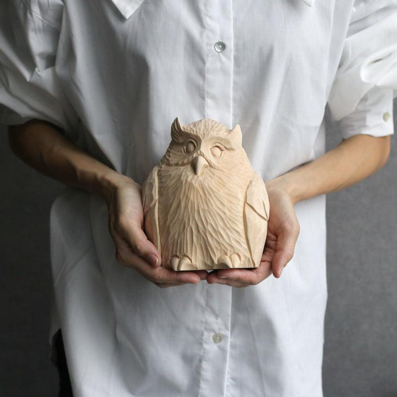 [小雕像] Shimafukuro Owl（M）| Ainu工藝