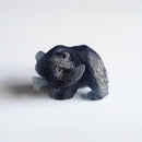 [FIGURINE] SINKOP SALMON-EATING BEAR (BLACK) | AINU CRAFTS
