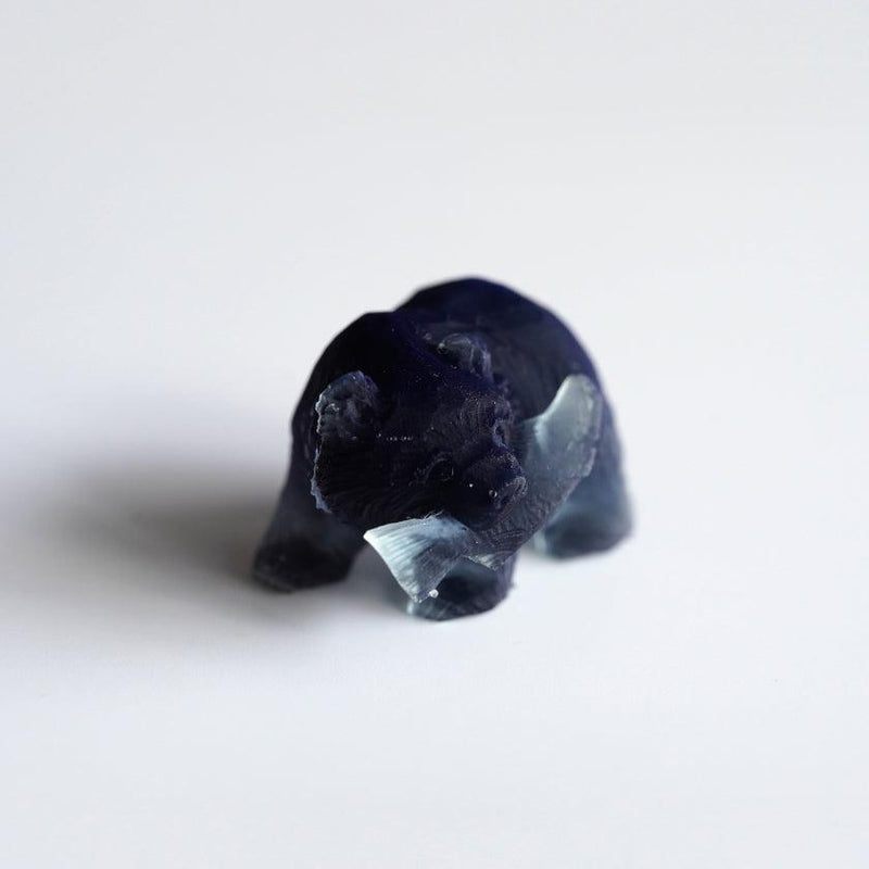 [小雕像] sandop鮭魚吃熊（黑色）| Ainu工藝