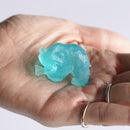 [FIGURINE] SINKOP SALMON-EATING BEAR (LIGHT BLUE) | AINU CRAFTS