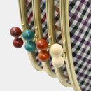 [WALLET] NISHIJIN SILK CLASP WALLET WITH KYO-KUMIHIMO STRAP GINGHAM CHECK (PURPLE) | NISHIJIN TEXTILES | ATELIER KYOTO NISHIJIN