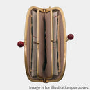 [WALLET] NISHIJIN SILK CLASP WALLET WITH KYO-KUMIHIMO STRAP GINGHAM CHECK (PURPLE) | NISHIJIN TEXTILES | ATELIER KYOTO NISHIJIN