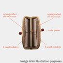 [WALLET] NISHIJIN SILK CLASP WALLET WITH KYO-KUMIHIMO STRAP GINGHAM CHECK (BROWN) | NISHIJIN TEXTILES | ATELIER KYOTO NISHIJIN