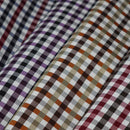 [WALLET] NISHIJIN SILK CLASP WALLET WITH KYO-KUMIHIMO STRAP GINGHAM CHECK (BROWN) | NISHIJIN TEXTILES | ATELIER KYOTO NISHIJIN