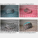 [POUCH] NISHIJIN SILK SHELL-SHAPED POUCH CAMOUFLAGE GLEN CHECK WITH KYO-KUMIHIMO (BLACK) | NISHIJIN TEXTILES | ATELIER KYOTO NISHIJIN