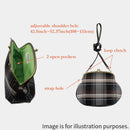 [SHOULDER BAG] WATER-REPELLENT NISHIJIN SILK CLASP GAMA-GUCHI WITH TARTAN CHECK (BEIGE) | NISHIJIN TEXTILES | ATELIER KYOTO NISHIJIN