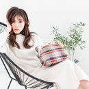 [SHOULDER BAG] WATER-REPELLENT NISHIJIN SILK CLASP GAMA-GUCHI WITH TARTAN CHECK (BEIGE) | NISHIJIN TEXTILES | ATELIER KYOTO NISHIJIN