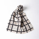 [SCARF] CHEESE CHECK (MONOCHROME) S | KYO YUZEN DYEING | NOGIGUCHI KIHEI