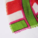 [SCARF] LARGE LATTICE ( RED GREEN ) S | KYO YUZEN DYEING | NOGIGUCHI KIHEI