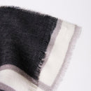 [SCARF] LARGE LATTICE (BLACK BEIGE) S | KYO YUZEN DYEING | NOGIGUCHI KIHEI