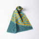 [SCARF] IREKOBISHI (Indigo Green ocher) S | Kyo Yuzen Dyeing | Nogiguchi Kihei