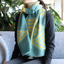 [SCARF] IREKOBISHI (INDIGO GREEN OCHRE) S | KYO YUZEN DYEING | NOGIGUCHI KIHEI