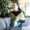 [SCARF] IREKOBISHI (INDIGO GREEN OCHRE) S | KYO YUZEN DYEING | NOGIGUCHI KIHEI