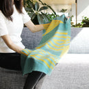 [SCARF] IREKOBISHI (INDIGO GREEN OCHRE) S | KYO YUZEN DYEING | NOGIGUCHI KIHEI