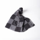 [SCARF]  CHECKERED (BLACK GRAY) | KYO YUZEN DYEING | NOGIGUCHI KIHEI