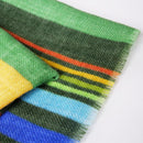 [SCARF]  CHASE STRIPE (BLUE-GREEN) | KYO YUZEN DYEING | NOGIGUCHI KIHEI