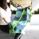 [SCARF]  LARGE POLKA DOTS (BLACK-GREEN-BLUE) | KYO YUZEN DYEING | NOGIGUCHI KIHEI