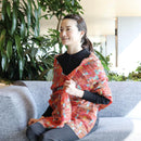 [SCARF]  SQUARE (RED) | KYO YUZEN DYEING | NOGIGUCHI KIHEI