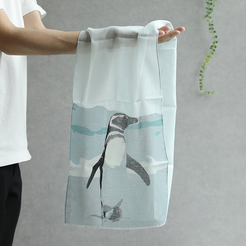 [偷了]棉花企鵝（麥哲倫灰色）| Kyo Yuzen染色| Nogiguchi Kihei