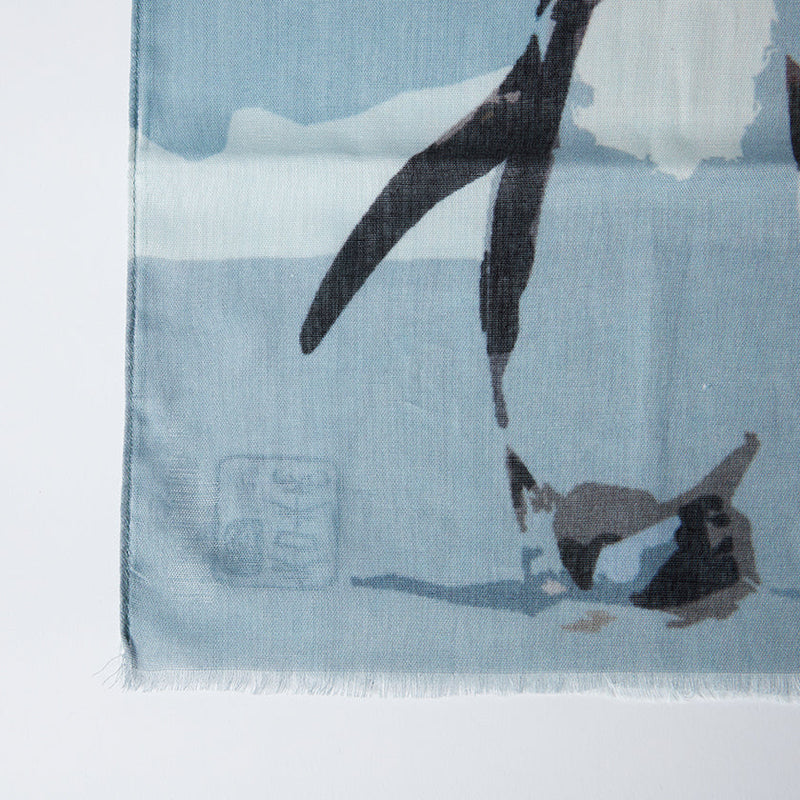 [偷了]棉花企鵝（麥哲倫灰色）| Kyo Yuzen染色| Nogiguchi Kihei