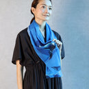 [STOLE] COTTON PENGUIN (WATER DANCE 1) | KYO YUZEN DYEING | NOGIGUCHI KIHEI