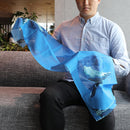 [STOLE] COTTON PENGUIN (WATER DANCE 1) | KYO YUZEN DYEING | NOGIGUCHI KIHEI